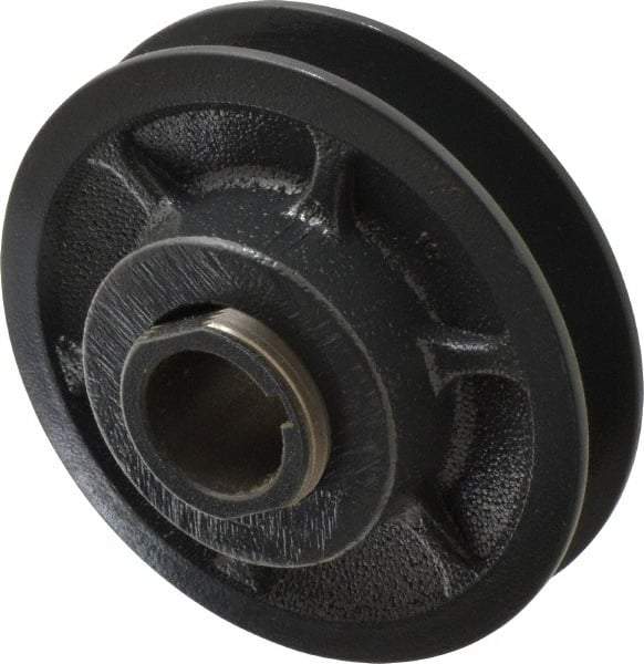 Browning - 7/8" Inside Diam x 3-3/4" Outside Diam, 1 Groove, Variable Pitched Sheave - Belt Sections 3L, 4L, A, 5L & B, 1-7/8" Sheave Thickness, 21/32 to 1-1/32" Face Width - Industrial Tool & Supply