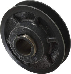 Browning - 7/8" Inside Diam x 3-3/4" Outside Diam, 1 Groove, Variable Pitched Sheave - Belt Sections 3L, 4L, A, 5L & B, 1-7/8" Sheave Thickness, 21/32 to 1-1/32" Face Width - Industrial Tool & Supply