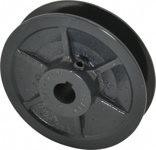 Browning - 5/8" Inside Diam x 4.15" Outside Diam, 1 Groove, Variable Pitched Sheave - Belt Sections 3L, 4L, A, 5L & B, 1-7/8" Sheave Thickness, 21/32 to 1-1/32" Face Width - Industrial Tool & Supply