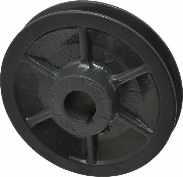 Browning - 3/4" Inside Diam x 4.15" Outside Diam, 1 Groove, Variable Pitched Sheave - Belt Sections 3L, 4L, A, 5L & B, 1-7/8" Sheave Thickness, 21/32 to 1-1/32" Face Width - Industrial Tool & Supply