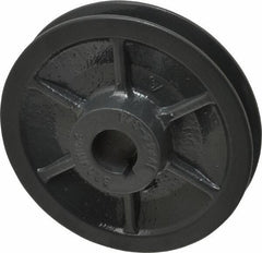 Browning - 3/4" Inside Diam x 4.15" Outside Diam, 1 Groove, Variable Pitched Sheave - Belt Sections 3L, 4L, A, 5L & B, 1-7/8" Sheave Thickness, 21/32 to 1-1/32" Face Width - Industrial Tool & Supply