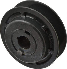 Browning - 7/8" Inside Diam x 4.15" Outside Diam, 1 Groove, Variable Pitched Sheave - Belt Sections 3L, 4L, A, 5L & B, 1-7/8" Sheave Thickness, 21/32 to 1-1/32" Face Width - Industrial Tool & Supply