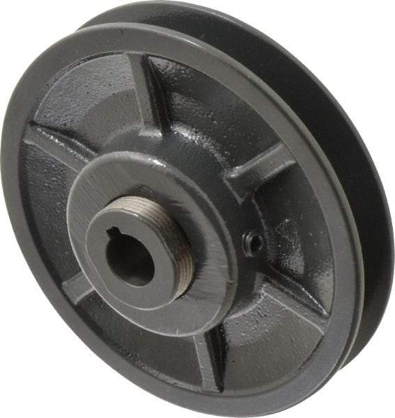 Browning - 5/8" Inside Diam x 4-3/4" Outside Diam, 1 Groove, Variable Pitched Sheave - Belt Sections 3L, 4L, A, 5L & B, 1-15/16" Sheave Thickness, 11/16 to 1-1/16" Face Width - Industrial Tool & Supply