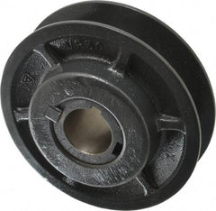 Browning - 1-1/8" Inside Diam x 4-3/4" Outside Diam, 1 Groove, Variable Pitched Sheave - Belt Sections 3L, 4L, A, 5L & B, 2-5/32" Sheave Thickness, 21/32 to 1-1/32" Face Width - Industrial Tool & Supply