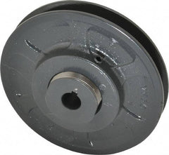 Browning - 5/8" Inside Diam x 5.35" Outside Diam, 1 Groove, Variable Pitched Sheave - Belt Sections 3L, 4L, A, 5L & B, 1-7/8" Sheave Thickness, 11/16 to 1-1/16" Face Width - Industrial Tool & Supply