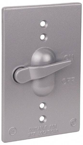 Thomas & Betts - Electrical Outlet Box Aluminum Switch Cover - Includes Gasket & Screw - Industrial Tool & Supply