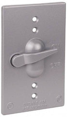 Thomas & Betts - Electrical Outlet Box Aluminum Switch Cover - Includes Gasket & Screw - Industrial Tool & Supply