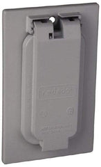 Thomas & Betts - Electrical Outlet Box Aluminum GFCI Receptacle Cover - Includes Gasket & Screw - Industrial Tool & Supply