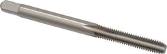 Kennametal - #10-32 UNF 2B 4 Flute Bright Finish High Speed Steel Straight Flute Standard Hand Tap - Bottoming, Right Hand Thread, 2.38" OAL, 7/8" Thread Length, H3 Limit, Oversize - Exact Industrial Supply