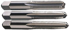 Hertel - #1-72 UNF, 2 Flute, Bottoming, Plug & Taper, Bright Finish, High Speed Steel Tap Set - Right Hand Cut, 1-11/16" OAL, 3/8" Thread Length, 3B Class of Fit - Industrial Tool & Supply