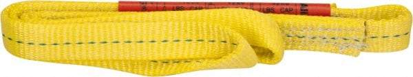 Lift-All - 3' Long x 1" Wide, 1,600 Lb Vertical Capacity, 1 Ply, Polyester Web Sling - 1,250 Lb Choker Capacity, Yellow, with Web Sling for Lifting - Industrial Tool & Supply