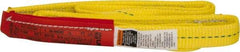 Lift-All - 4' Long x 1" Wide, 1,600 Lb Vertical Capacity, 1 Ply, Polyester Web Sling - 1,250 Lb Choker Capacity, Yellow, with Web Sling for Lifting - Industrial Tool & Supply