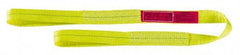 Lift-All - 4' Long x 1" Wide, 2,400 Lb Vertical Capacity, 2 Ply, Polyester Web Sling - 1,900 Lb Choker Capacity, Yellow - Industrial Tool & Supply