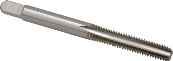 Kennametal - #12-28 UNF 2B/3B 4 Flute Bright Finish High Speed Steel Straight Flute Standard Hand Tap - Bottoming, Right Hand Thread, 2.38" OAL, 0.938" Thread Length, H3 Limit, Oversize - Exact Industrial Supply