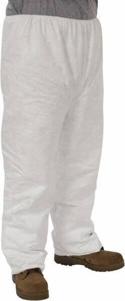 Dupont - Size 2XL, Tyvek General Purpose Work Pants - 26-1/2 Inch Waist, 29-1/2 Inch Inseam, White - Industrial Tool & Supply