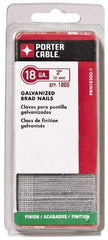 Porter-Cable - 18 Gauge 3/4" Long Brad Nails for Power Nailers - Grade 2 Steel, Galvanized Finish, Brad Head, Chisel Point - Industrial Tool & Supply