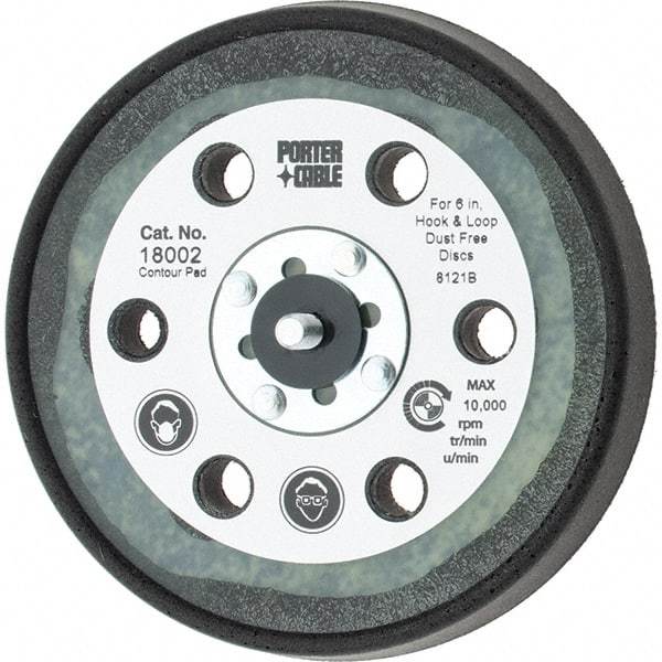 DeWALT - 6" Diam Hook & Loop Disc Backing Pad - 5/16" Shank Diam, 6,800 RPM - Industrial Tool & Supply