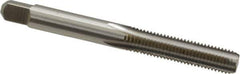 Kennametal - 1/4-28 UNF 3B 4 Flute Bright Finish High Speed Steel Straight Flute Standard Hand Tap - Bottoming, Right Hand Thread, 6" OAL, 1" Thread Length, H3 Limit, Oversize - Exact Industrial Supply