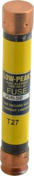 Cooper Bussmann - 300 VDC, 600 VAC, 25 Amp, Time Delay General Purpose Fuse - Bolt-on Mount, 127mm OAL, 100 at DC, 300 at AC (RMS) kA Rating, 13/16" Diam - Industrial Tool & Supply