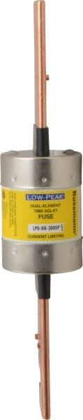 Cooper Bussmann - 300 VDC, 600 VAC, 300 Amp, Time Delay General Purpose Fuse - Bolt-on Mount, 11-5/8" OAL, 100 at DC, 300 at AC (RMS) kA Rating, 2-9/16" Diam - Industrial Tool & Supply