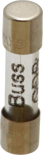Cooper Bussmann - 250 VAC, 32 VDC, 1 Amp, Fast-Acting Miniature Glass Fuse - 20mm OAL, 5mm Diam - Industrial Tool & Supply