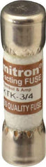 Cooper Bussmann - 600 VAC, 0.75 Amp, Fast-Acting General Purpose Fuse - Fuse Holder Mount, 1-1/2" OAL, 100 at AC kA Rating, 13/32" Diam - Industrial Tool & Supply