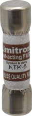 Cooper Bussmann - 600 VAC, 5 Amp, Fast-Acting General Purpose Fuse - Fuse Holder Mount, 1-1/2" OAL, 100 at AC kA Rating, 13/32" Diam - Industrial Tool & Supply