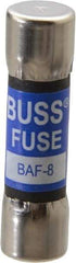 Cooper Bussmann - 250 VAC, 8 Amp, Fast-Acting General Purpose Fuse - Fuse Holder Mount, 1-1/2" OAL, 10 at 125 V kA Rating, 13/32" Diam - Industrial Tool & Supply
