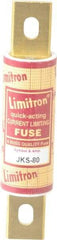 Cooper Bussmann - 600 VAC, 80 Amp, Fast-Acting General Purpose Fuse - Bolt-on Mount, 4-5/8" OAL, 200 (RMS) kA Rating, 1-1/8" Diam - Industrial Tool & Supply
