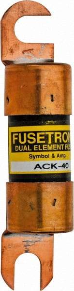 Cooper Bussmann - 40 Amp Time Delay Fast-Acting Forklift & Truck Fuse - 125VAC, 125VDC, 3.74" Long x 0.75" Wide, Littelfuse CCK040, Bussman ACK-40, Ferraz Shawmut ACK40 - Industrial Tool & Supply