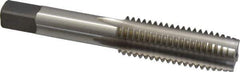 Kennametal - 5/8-11 UNC 3B 4 Flute Bright Finish High Speed Steel Straight Flute Standard Hand Tap - Plug, Right Hand Thread, 3.81" OAL, 1.813" Thread Length, H3 Limit, Oversize - Exact Industrial Supply