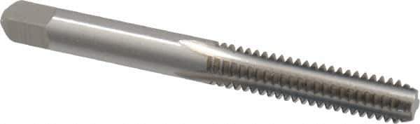 Kennametal - 1/4-20 UNC 2B 4 Flute Bright Finish High Speed Steel Straight Flute Standard Hand Tap - Bottoming, Right Hand Thread, 2-1/2" OAL, 1" Thread Length, H5 Limit, Oversize - Exact Industrial Supply