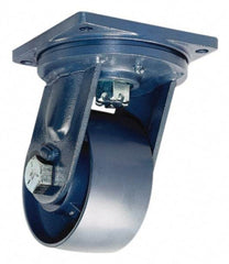 Hamilton - 10" Diam x 4" Wide x 13" OAH Top Plate Mount Swivel Caster - Polyurethane, 5,000 Lb Capacity, Tapered Bearing, 8-1/2 x 8-1/2" Plate - Industrial Tool & Supply