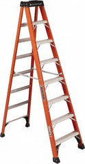 Louisville - 5 Steps, 10' High, Type IAA Rating, Fiberglass Step Ladder - Industrial Tool & Supply