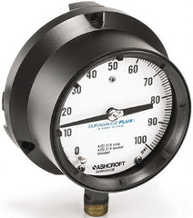 Ashcroft - 6" Dial, 1/2 Thread, 0-600 Scale Range, Pressure Gauge - Industrial Tool & Supply