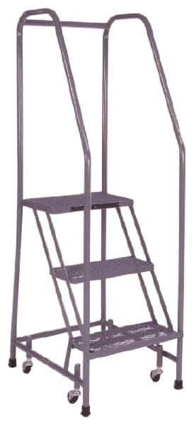 Cotterman - 60" 3 Step Ladder - 350 Lb Capacity, 30" Platform Height, 20" Base Width x 26" Depth, Grip Strut - Industrial Tool & Supply