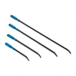 Value Collection - 4 Piece Pry Bar Set - Includes 12, 17, 25 & 31" Lengths - Industrial Tool & Supply