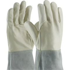 ‎75-2022/XL Welders / Foundry Gloves - Mig Tig - Top Grain Cowhide - Split Leather BT Cuff - Sewn w/Kevlar - Exact Industrial Supply