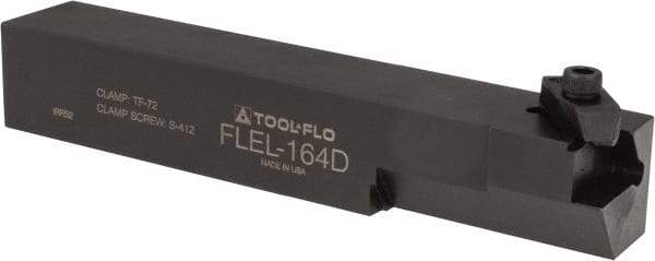 Tool-Flo - External Thread, Left Hand Cut, 1" Shank Width x 1" Shank Height Indexable Threading Toolholder - 6" OAL, FL 4R Insert Compatibility, FLE Toolholder, Series FLEL - Industrial Tool & Supply