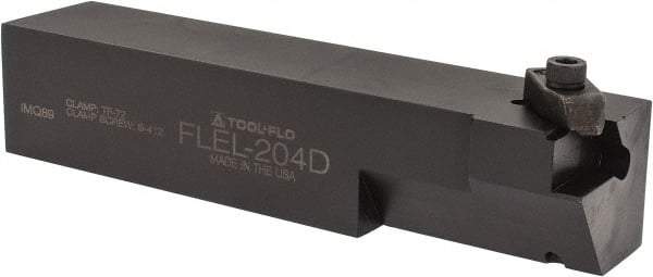 Tool-Flo - External Thread, Left Hand Cut, 1-1/4" Shank Width x 1-1/4" Shank Height Indexable Threading Toolholder - 6" OAL, FL 4R Insert Compatibility, FLE Toolholder, Series FLEL - Industrial Tool & Supply