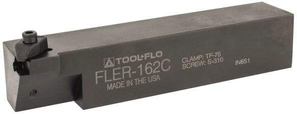 Tool-Flo - External Thread, Right Hand Cut, 1" Shank Width x 1" Shank Height Indexable Threading Toolholder - 5" OAL, FL 2L Insert Compatibility, FLE Toolholder, Series FLER - Industrial Tool & Supply