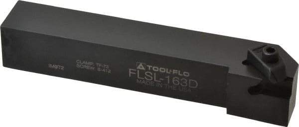 Tool-Flo - External Thread, Left Hand Cut, 1" Shank Width x 1" Shank Height Indexable Threading Toolholder - 6" OAL, FL 3L Insert Compatibility, FLS Toolholder, Series FLSL - Industrial Tool & Supply