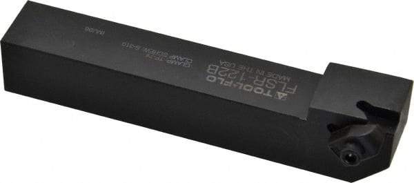 Tool-Flo - External Thread, Right Hand Cut, 3/4" Shank Width x 3/4" Shank Height Indexable Threading Toolholder - 4-1/2" OAL, FL 2R Insert Compatibility, FLS Toolholder, Series FLSR - Industrial Tool & Supply