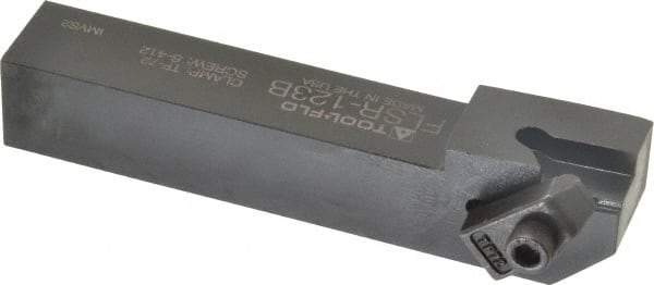 Tool-Flo - External Thread, Right Hand Cut, 3/4" Shank Width x 3/4" Shank Height Indexable Threading Toolholder - 4-1/2" OAL, FL 3R Insert Compatibility, FLS Toolholder, Series FLSR - Industrial Tool & Supply