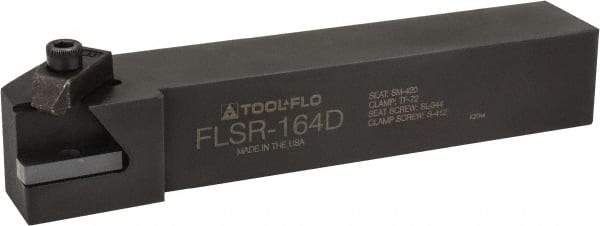Tool-Flo - External Thread, Right Hand Cut, 1" Shank Width x 1" Shank Height Indexable Threading Toolholder - 6" OAL, FL 4R Insert Compatibility, FLS Toolholder, Series FLSR - Industrial Tool & Supply