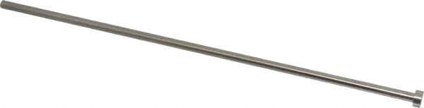 Gibraltar - 1/4" Pin Diam, 7/16" Head Diam x 3/16" Head Height, 12" OAL, Straight Ejector Pin - Steel, 11-13/16" Pin Length - Industrial Tool & Supply