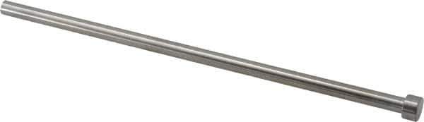 Gibraltar - 9/32" Pin Diam, 7/16" Head Diam x 1/4" Head Height, 8" OAL, Straight Ejector Pin - Steel, 7-3/4" Pin Length - Industrial Tool & Supply