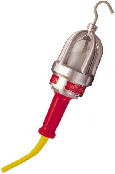 Woodhead Electrical - 120 VAC, 100 Watt, Electric, Incandescent Portable Handheld Work Light - 25' Cord, 1 Head, 1,000 Lumens, Aluminum, 16-1/2" Long x 127mm Wide x 419.1mm High - Industrial Tool & Supply