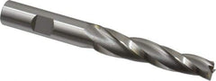 OSG - 2° Taper Angle per Side, 3/8" Small End Diam, 2-1/4" LOC, Cobalt 3 Flute Tapered Square End Mill - 4-1/4" OAL, 1/2" Shank Diam, Spiral Flute, 25° Helix - Industrial Tool & Supply