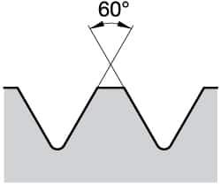 Kennametal - 22ER External Right Hand 7-5 Partial Profile 60° Laydown Threading Insert - Grade KC5025, TiAlN Coated Carbide, 12.7mm Inscribed Circle - Industrial Tool & Supply